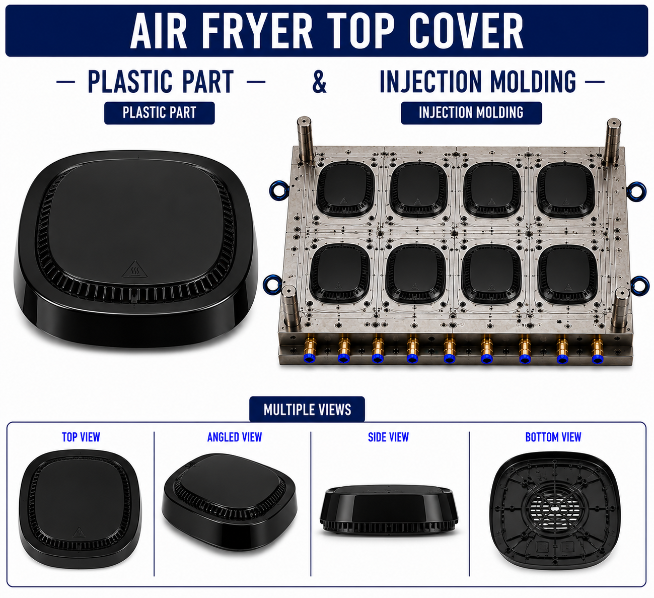 Air Fryer Plastic Top Cover Mould and Moulding Service